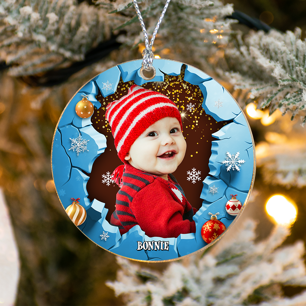 Personalized Christmas Ornament - Christmas Gift For Family - Photo Christmas Tree Decoration AE