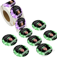 Thumbnail for Personalized Floral Thank You Graduation Party Perforated Roll Stickers, Graduation Labels & Party Favors FC