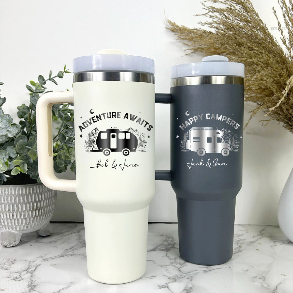 Personalized 40oz Tumbler - Gift For Campings Lovers - Custom RV Camping Yoycol