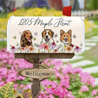 Thumbnail for Custom Flowers Dog Cat Address Mailbox Cover, Dog Lover Gift AF