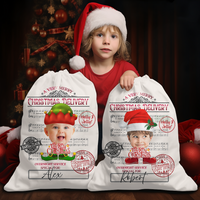 Thumbnail for Personalized Santa Sack - Christmas Gift For Family - Face Photo Jingle Bell Song AB