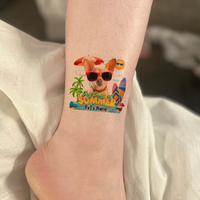 Thumbnail for Personalized Photo Dog Days Of Summer Temporary Tattoos, DIY Dog Lover Gifts JonxiFon
