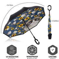Thumbnail for Custom Pet Photo Windproof Reverse Upside Down C-Handle Double Layer Umbrella, Gift For Pet Lover JonxiFon