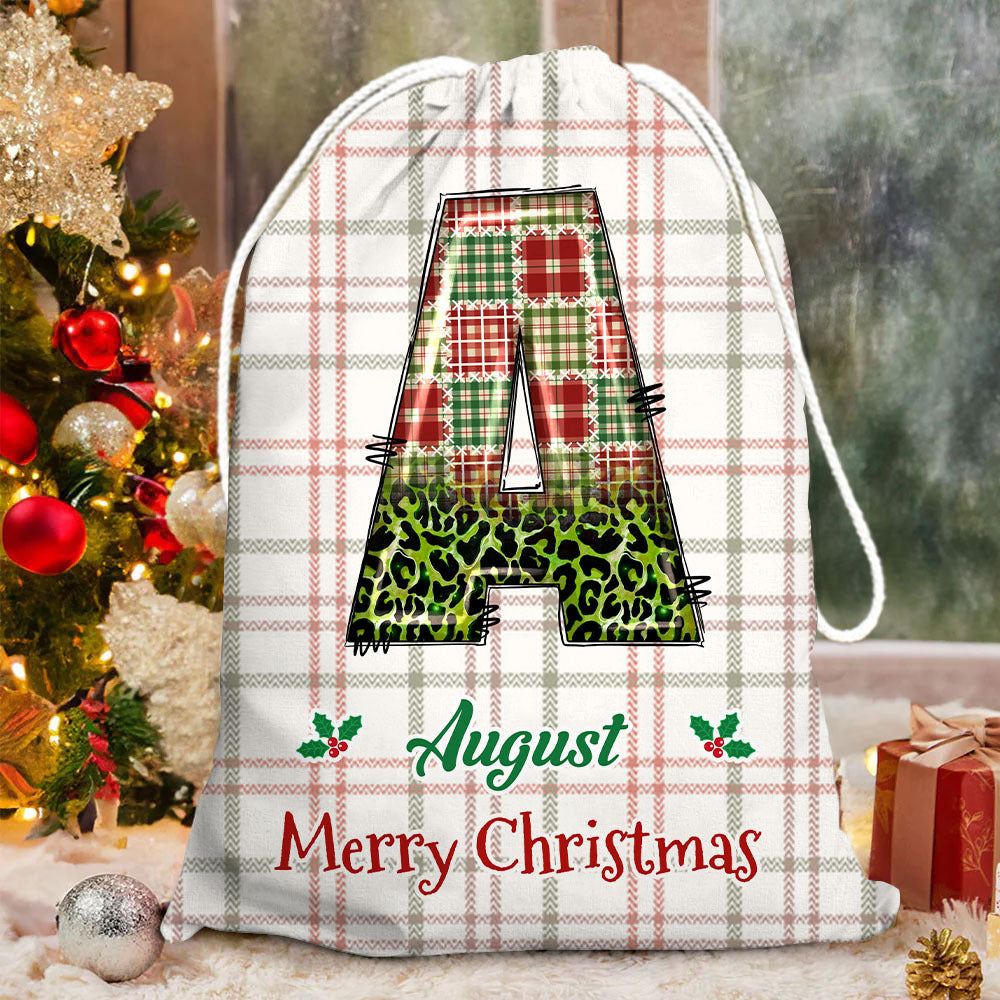 Personalized Santa Sack - Christmas Gift For Family - Christmas Letter With Name AB