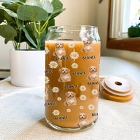 Thumbnail for Personalized Pet Photo & Name Summer Glass Bottle/Frosted Bottle With Lid & Straw, Best Gift For Dog Cat Lovers AF