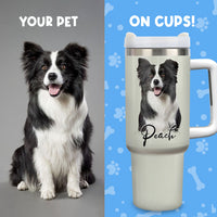 Thumbnail for Personalized 40oz Tumbler - Gift For Pet Lovers - Dog Cat Portrait Photo Yoycol