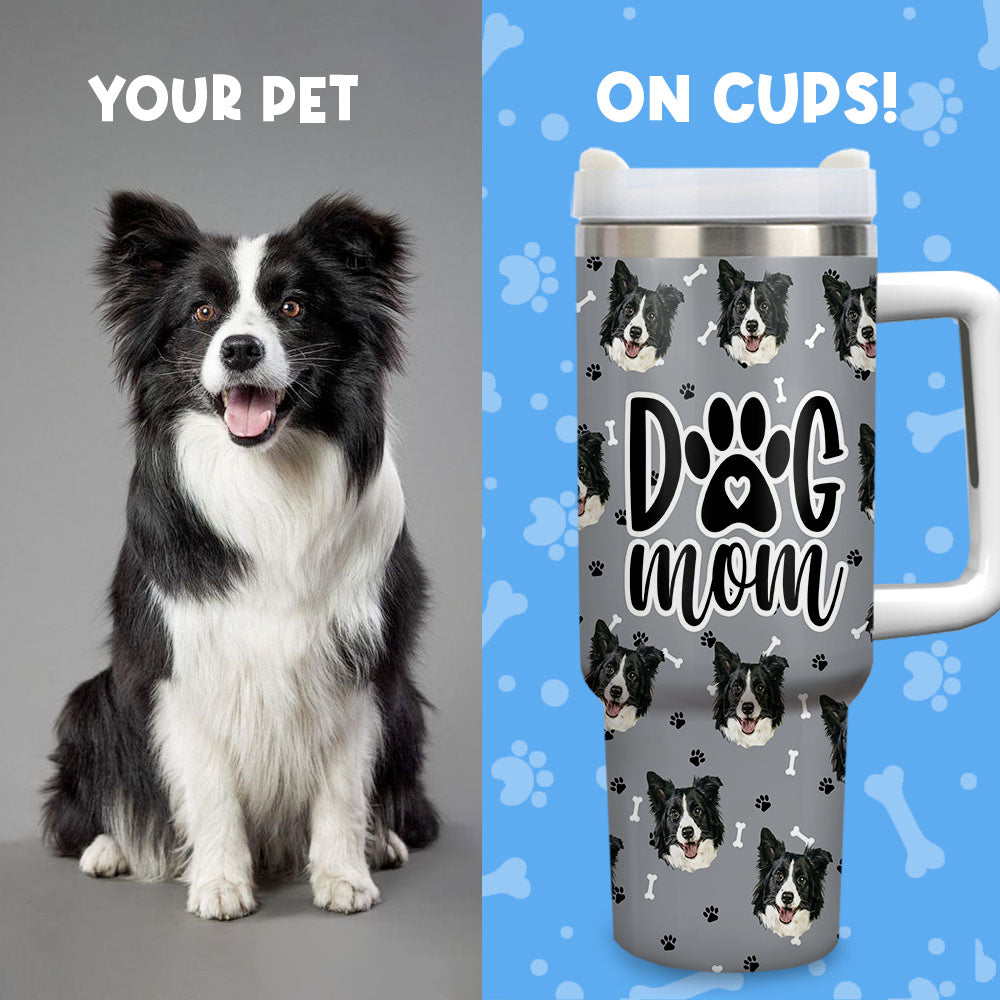 Personalized 40oz Tumbler - Gift For Pet Lovers - Dog Mom Dog Cat Photos Yoycol