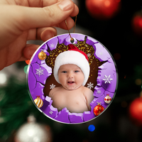 Thumbnail for Personalized Christmas Ornament - Christmas Gift For Family - Photo Christmas Tree Decoration AE