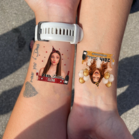 Thumbnail for Personalized Happy Birthday Photo Glitter Party Tattoos, B-day Party Supply FC