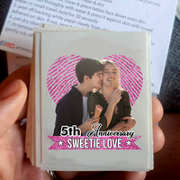Thumbnail for Personalized Happy Wedding Anniversary Couple Photo Glitter Party Tattoos, Wedding Anniversary Party Supply JonxiFon