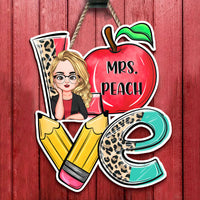 Thumbnail for Custom Teacher Name Shaped Door Sign, Classroom Decorations Gift AE