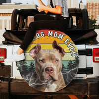 Thumbnail for Personalized Photo Best Dog Dad Dog Mom Ever Retro Spare Tire Cover, Gift For Pet Lovers JonxiFon