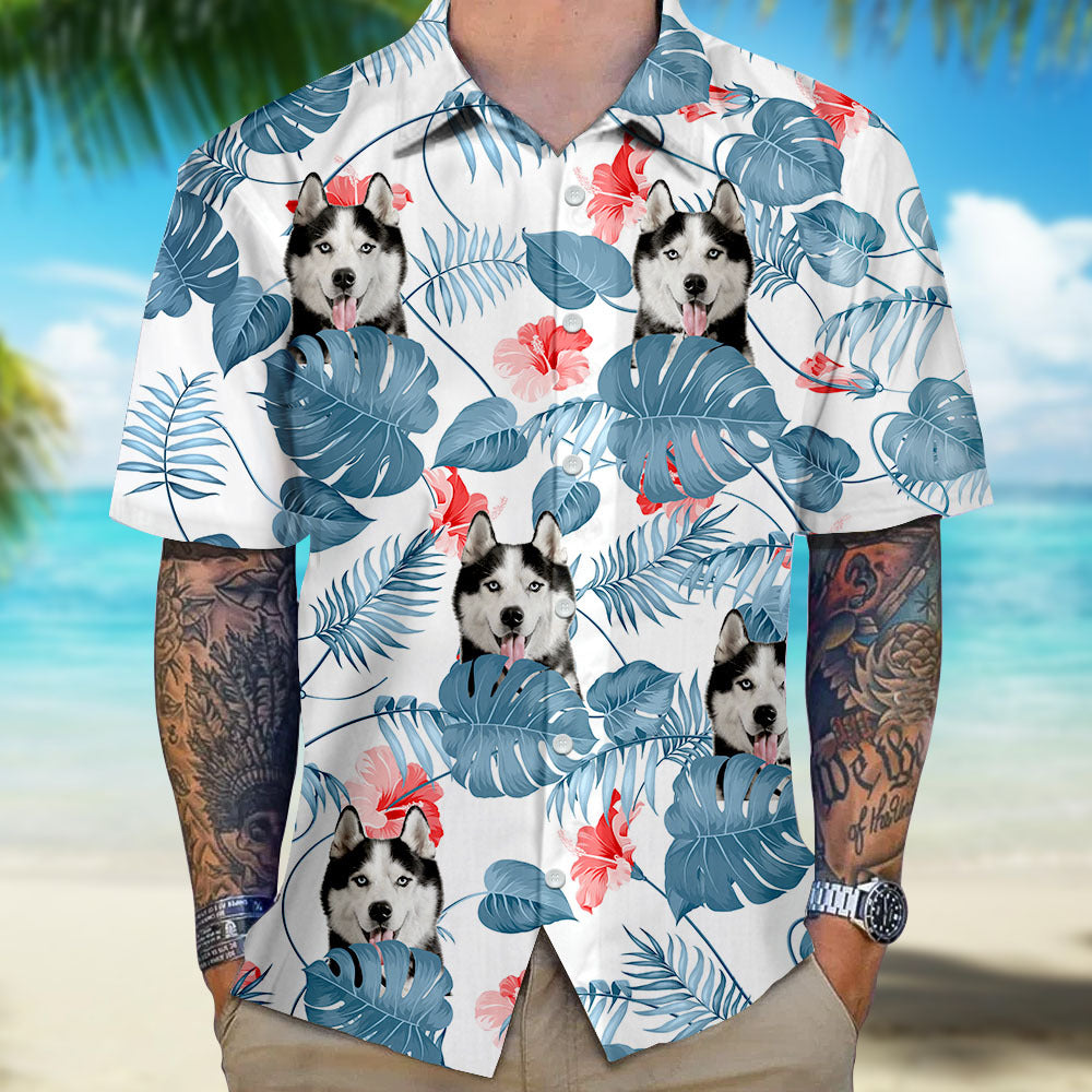 Custom Pet Face Hawaiian Shirt, Dog Lover Gift AI