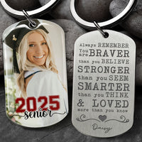 Thumbnail for Custom You're Stronger Than You Seem Photo Graduation Metal Keychain, Graduation Gift