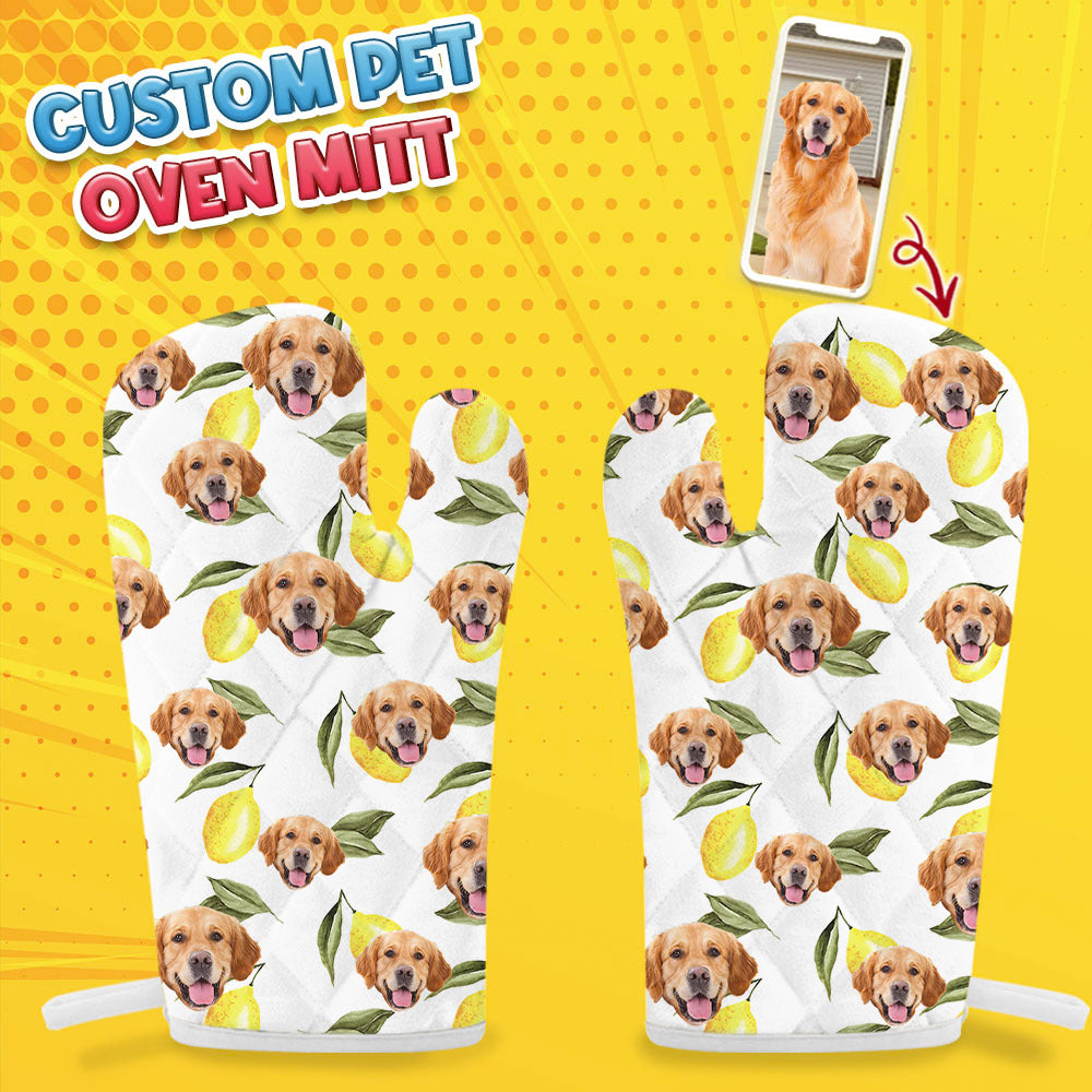 Custom Food Is Everything Photo Oven Mitts & Potholder, Pet Lover Gift AI