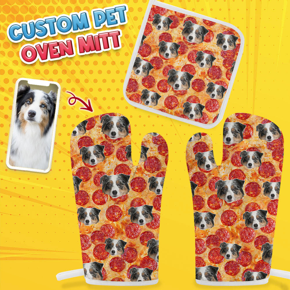 Custom Food Is Everything Photo Oven Mitts & Potholder, Pet Lover Gift AI
