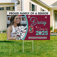 Thumbnail for Custom Proud Family Of A Senior 2025 Photo Graduation Lawn Sign, Graduation Decorations