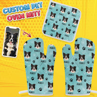 Thumbnail for Custom Paws Dog Cat Oven Mitts & Potholder, Pet Lover Gift AI