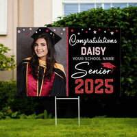 Thumbnail for Personalized Photo Congratulations Senior 2025 Yard Sign With Stake, Graduation Decoration Gift FC
