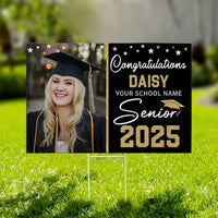 Thumbnail for Personalized Photo Congratulations Senior 2025 Yard Sign With Stake, Graduation Decoration Gift FC