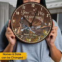 Thumbnail for Personalized You And Me We Got This Hunting Couple Wall Wooden Clock, Decor Gift FC