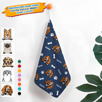 Thumbnail for Custom Dog Pattern Hand Towel, Pet Lover Gift JonxiFon