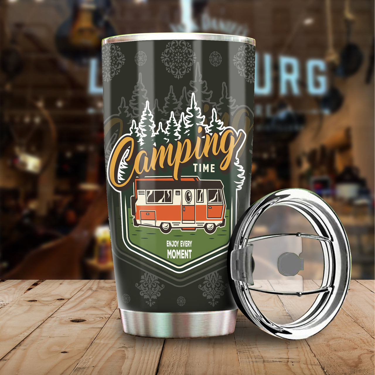 Camping Not All Who Wander Are Lost Tumbler AA