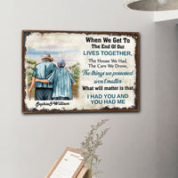 Thumbnail for When We Get To The End Of Our Lives Together, Premium Couple Canvas Wall Art AK