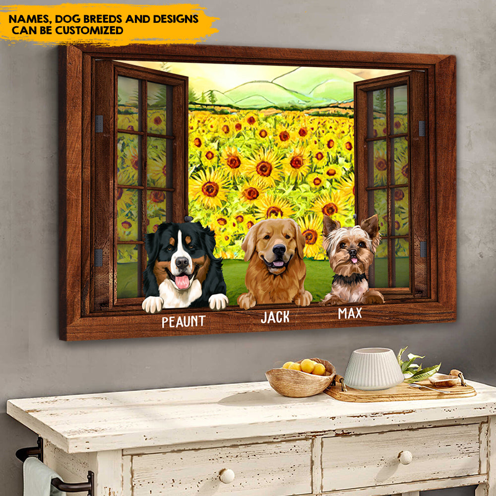Always By My Side - Personalized Dog Memorial Canvas AK