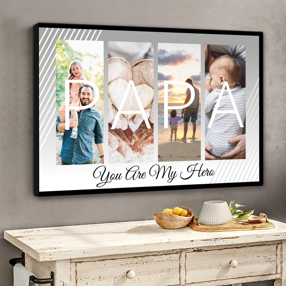 Dad you are my hero - Personalized Canvas AK
