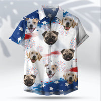 Thumbnail for Independence Day Dog Face - Hawaiian Shirt AI