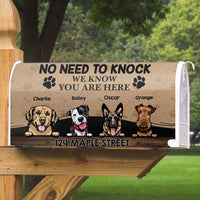 Thumbnail for No need to knock Address Magnetic Mailbox Cover, Dog Lover Gift AF