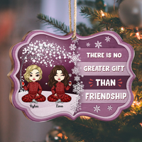 Thumbnail for Personalized There Is No Greater Gift Than Besties Friend Printed Wood Ornament, Christmas Gift For BFF AE