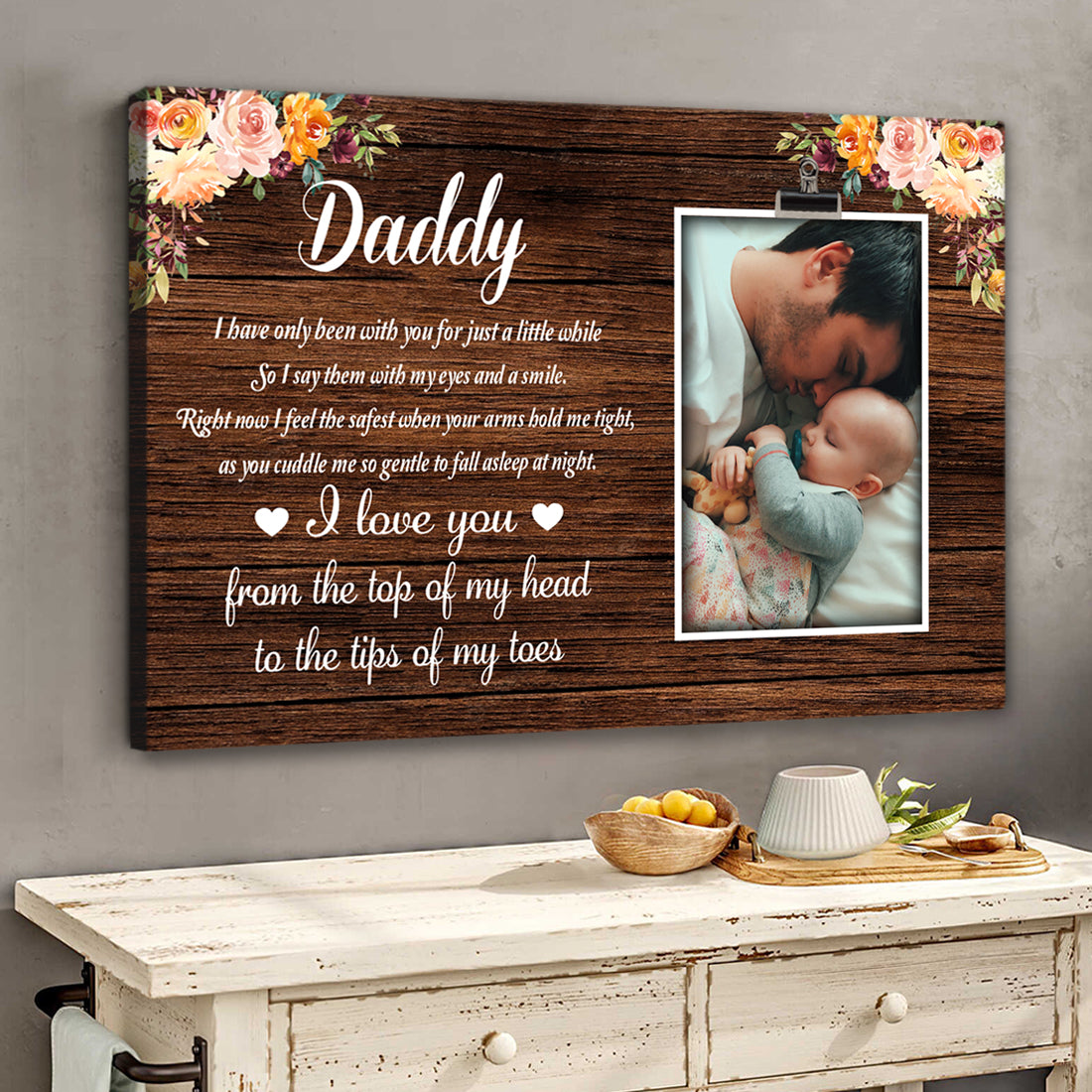 Love You From Top of My Head To Toe - Personalized Canvas AK