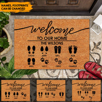 Thumbnail for Foot Print Family - Personalized Doormat AB