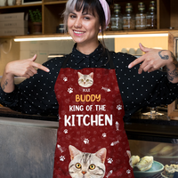 Thumbnail for Custom King / Queen Of The Kitchen Dog Cat Photo Apron, Kitchen Gift AI