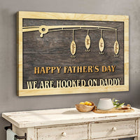 Thumbnail for WE ARE HOOKED ON GRANDPA/DADDY - Personalized Canvas AK