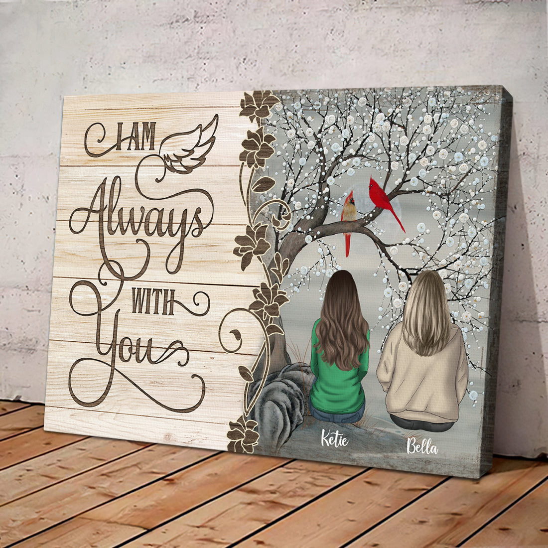 I Am Always With You Memorial Personalized Canvas AK