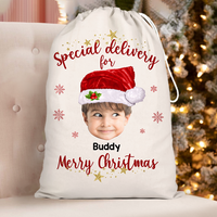 Thumbnail for Personalized Face Photo Special Delivery For Christmas Bag, Christmas Gift For Family AB