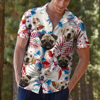 Thumbnail for Flower Independence dog face - Hawaiian Shirt AI