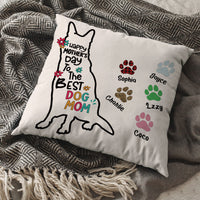 Thumbnail for Happy Mother's Day Best Dog Mom - Personalized Pillow AD