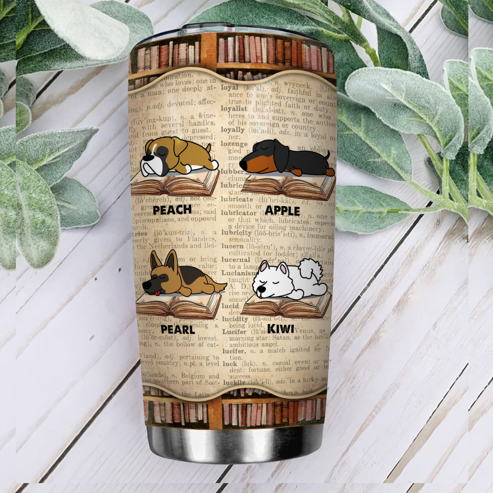 A Girl Loved Books Dogs Custom Tumbler, DIY Gift For Dog Lovers AA