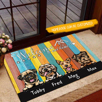 Thumbnail for Welcome To Our Home - Personalized Cat Copper Color Doormat AB