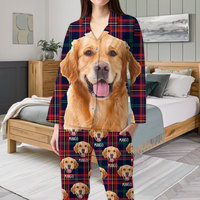 Thumbnail for Personalized Custom Face Dog Cat Winter Pattern Pajamas Set, Funny Gift For Pet Lovers AB