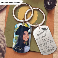 Thumbnail for And Off Graduation Metal Keychain, Graduation Gift AA