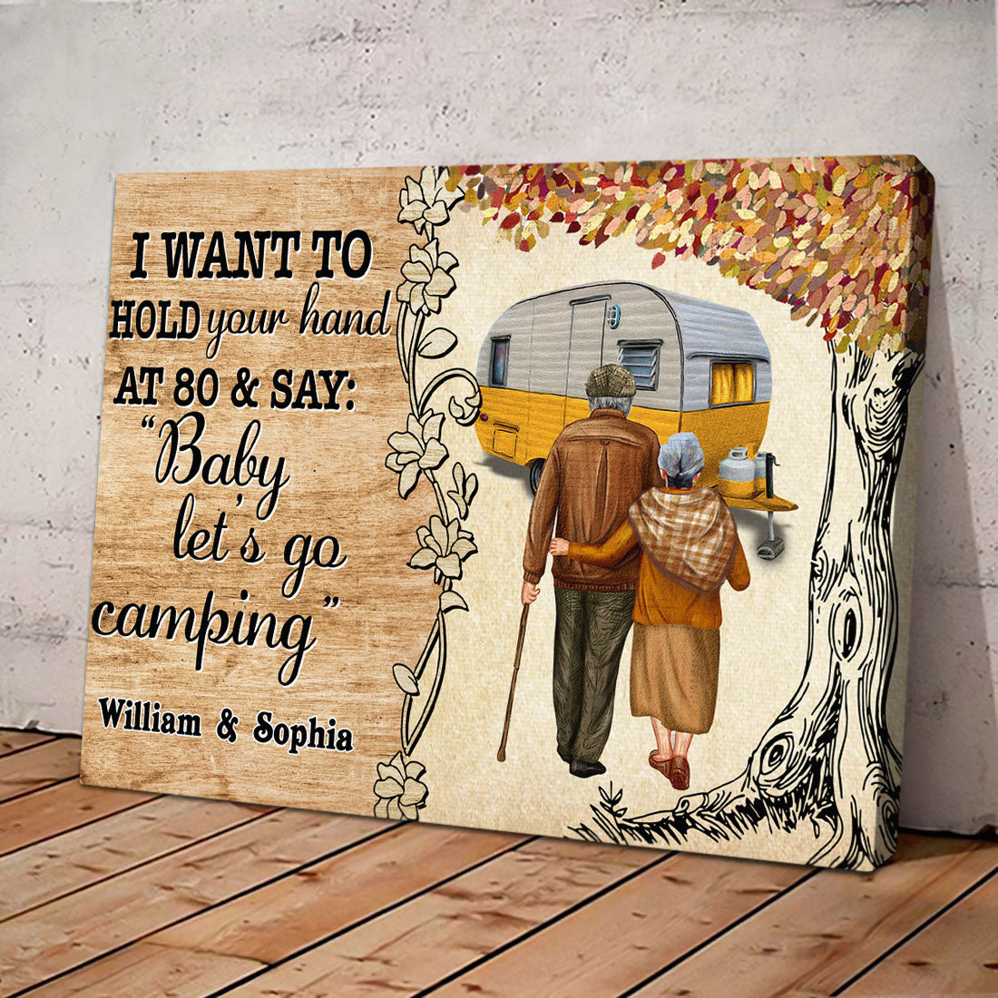 I Want To Hold Your Hand At 80 Personalized Canvas AK