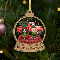 Thumbnail for Personalized Besties Friends Forever Printed Acrylic Ornament, Christmas Gift For BFF AC