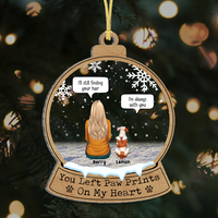 Thumbnail for You Left Paw Prints On My Heart Personalized Dog Memorial Printed Acrylic Ornament, Sympathy Gift AE
