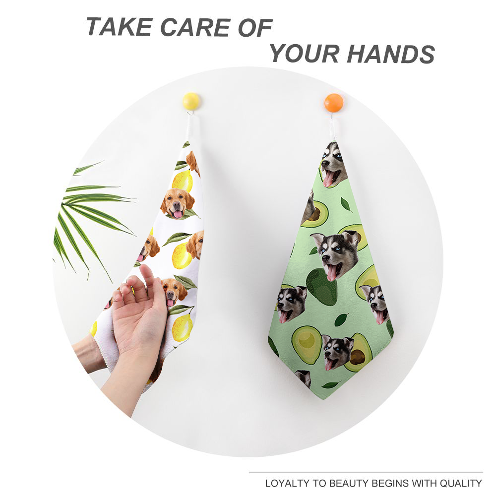 Custom Food Is Everything Dog Cat Photo Hand Towel, Pet Lover Gift JonxiFon