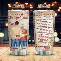 Thumbnail for Personalized The Day I Met You Love Letter Couple Tumbler, Valentine's Day Gift AA